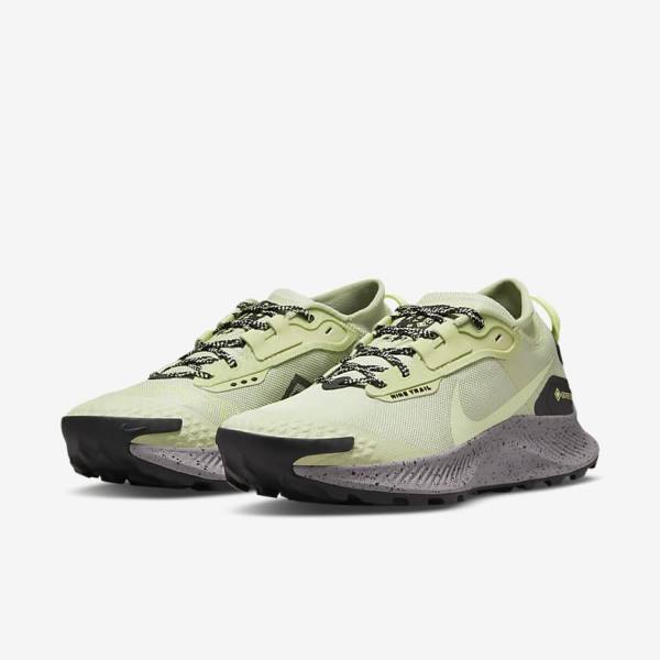 Nike Pegasus Trail 3 GORE-TEX Waterdichte Trail Hardloopschoenen Dames Olijfgroen Zwart Grijs | NK614YWO