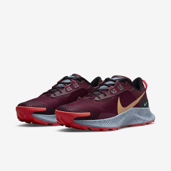 Nike Pegasus Trail 3 Trail Hardloopschoenen Heren Zwart Lichtrood Bruin | NK281AVT