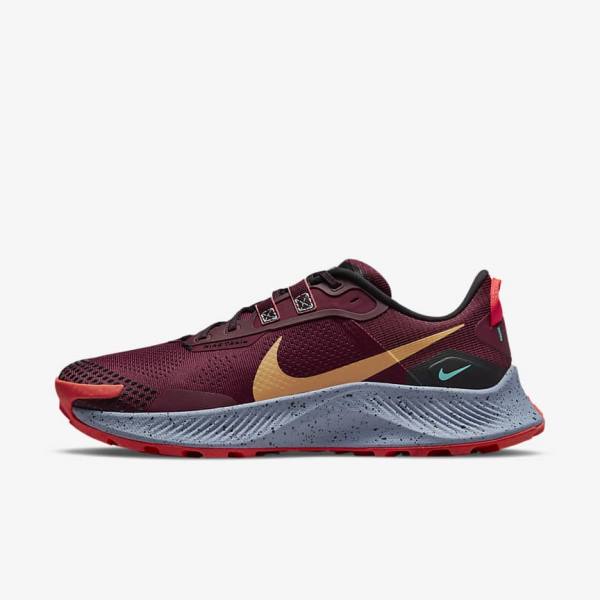 Nike Pegasus Trail 3 Trail Hardloopschoenen Heren Zwart Lichtrood Bruin | NK281AVT