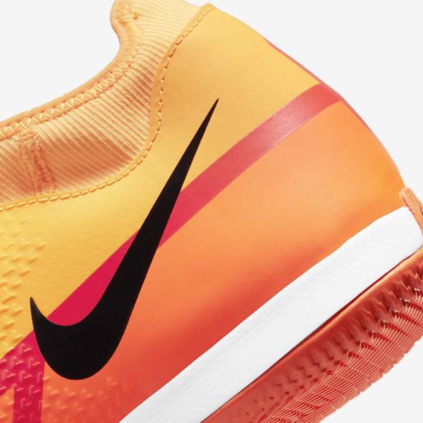 Nike Phantom GT2 Academy Dynamic Fit IC Indoor Court Voetbalschoenen Dames Oranje Lichtrood Zwart | NK267HAN