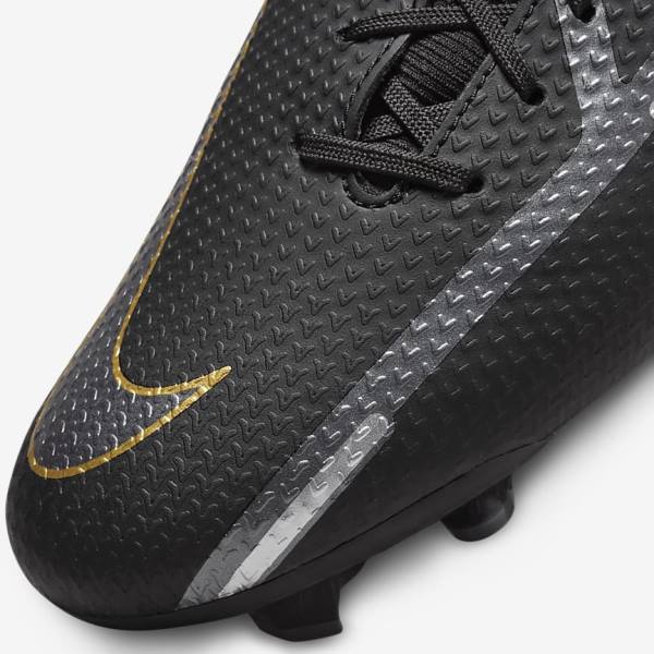 Nike Phantom GT2 Academy Dynamic Fit MG Multi-Ground Voetbalschoenen Dames Zwart Metal Goud Donkergrijs Metal Donkergrijs | NK149OJX