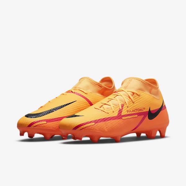 Nike Phantom GT2 Academy Dynamic Fit MG Multi-Ground Voetbalschoenen Heren Oranje Lichtrood Zwart | NK480ZLQ