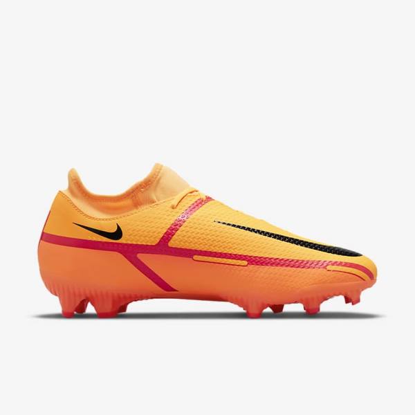 Nike Phantom GT2 Academy Dynamic Fit MG Multi-Ground Voetbalschoenen Dames Oranje Lichtrood Zwart | NK537FGB