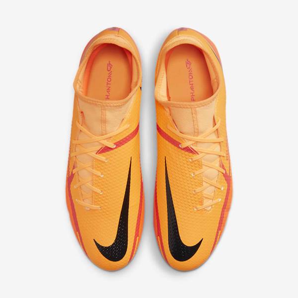 Nike Phantom GT2 Academy Dynamic Fit MG Multi-Ground Voetbalschoenen Dames Oranje Lichtrood Zwart | NK537FGB