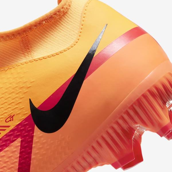 Nike Phantom GT2 Academy Dynamic Fit MG Multi-Ground Voetbalschoenen Dames Oranje Lichtrood Zwart | NK537FGB