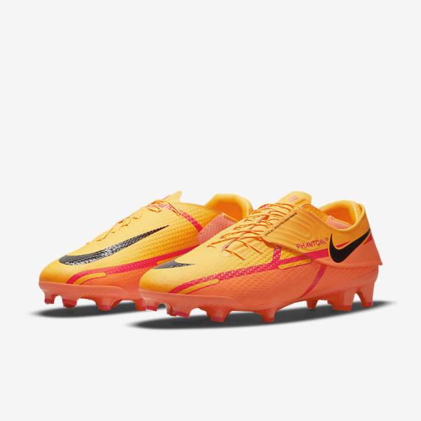 Nike Phantom GT2 Academy FlyEase MG Multi-Grounds Voetbalschoenen Heren Oranje Lichtrood Zwart | NK061PBM