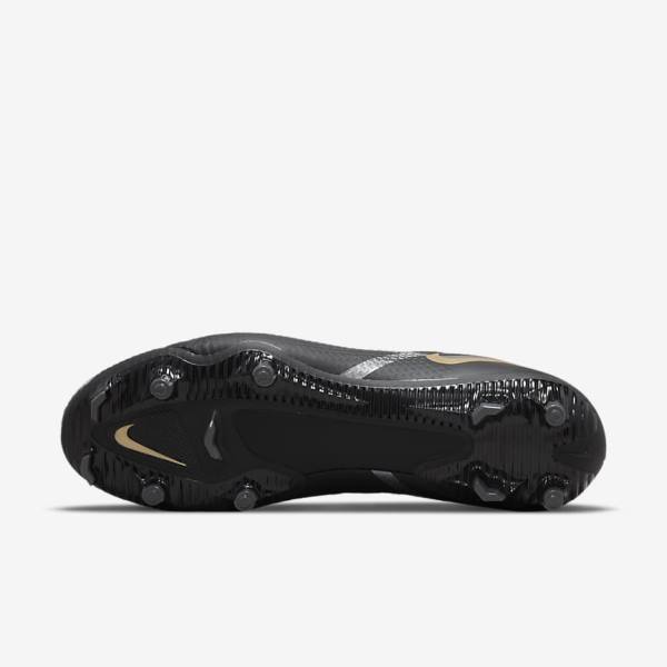 Nike Phantom GT2 Academy MG Multi-Ground Voetbalschoenen Heren Zwart Metal Goud Donkergrijs Metal Donkergrijs | NK412CEB