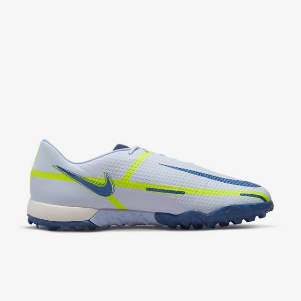 Nike Phantom GT2 Academy TF Turf Voetbalschoenen Dames Grijs Lichtblauw Donkerblauw | NK523BGQ