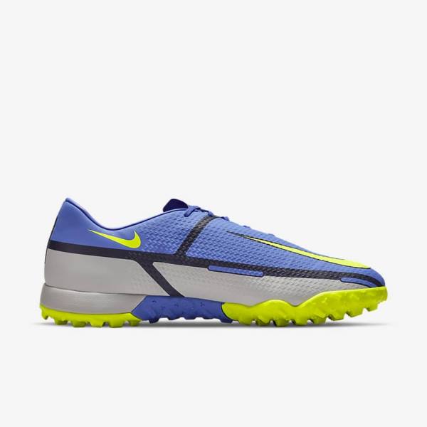 Nike Phantom GT2 Academy TF Turf Voetbalschoenen Heren Blauw Grijs | NK596FCP