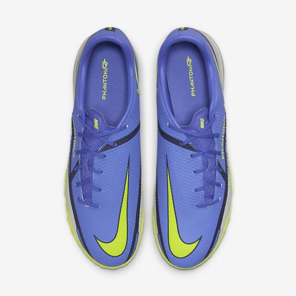 Nike Phantom GT2 Academy TF Turf Voetbalschoenen Heren Blauw Grijs | NK596FCP