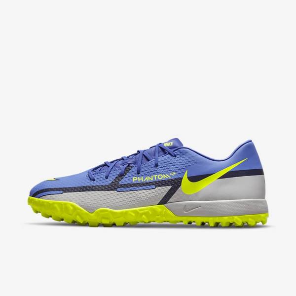 Nike Phantom GT2 Academy TF Turf Voetbalschoenen Dames Blauw Grijs | NK813BMD