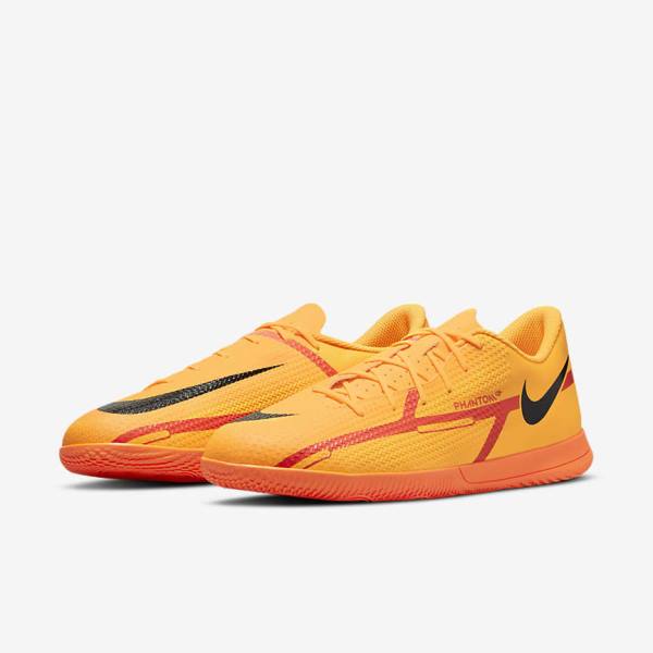 Nike Phantom GT2 Club IC Indoor Court Voetbalschoenen Dames Oranje Lichtrood Zwart | NK690FXY