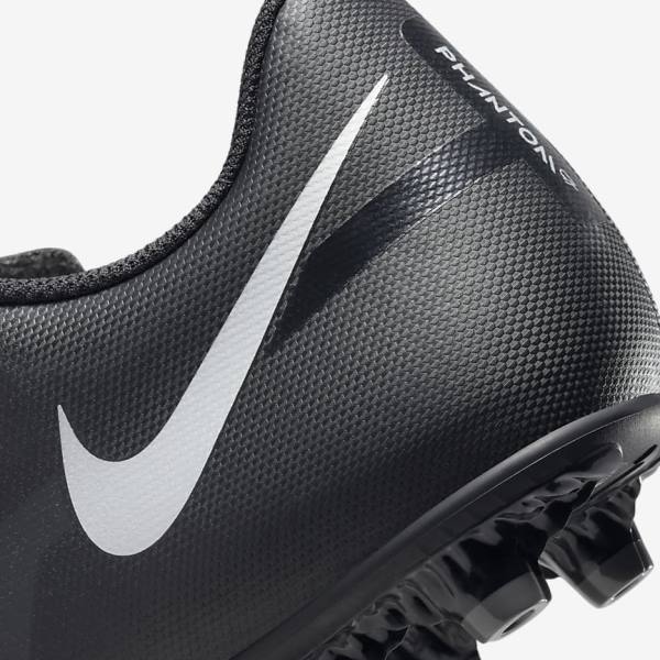 Nike Phantom GT2 Club MG Multi-Ground Voetbalschoenen Heren Zwart Donkergrijs Metal Zilver | NK083JOC