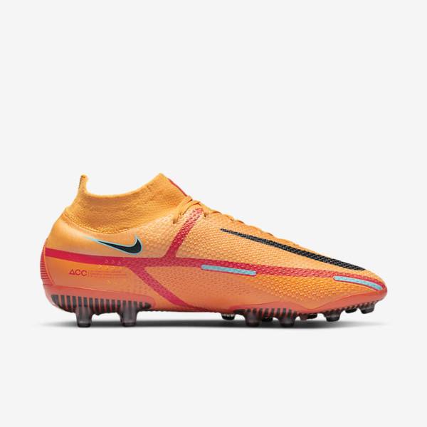 Nike Phantom GT2 Dynamic Fit Elite AG-Pro Artificial-Grass Voetbalschoenen Dames Oranje Lichtrood Zwart | NK512ANG