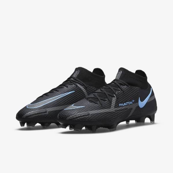 Nike Phantom GT2 Dynamic Fit Elite FG Firm-Ground Voetbalschoenen Heren Zwart Grijs | NK056ZNU