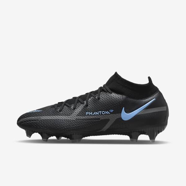 Nike Phantom GT2 Dynamic Fit Elite FG Firm-Ground Voetbalschoenen Heren Zwart Grijs | NK056ZNU