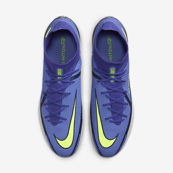 Nike Phantom GT2 Dynamic Fit Elite FG Firm-Ground Voetbalschoenen Heren Blauw Grijs | NK409ECG