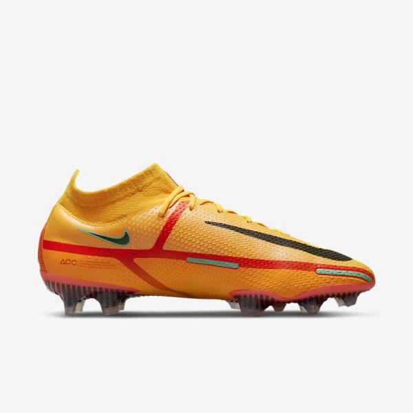 Nike Phantom GT2 Dynamic Fit Elite FG Firm-Ground Voetbalschoenen Heren Oranje Lichtrood Zwart | NK841VPW