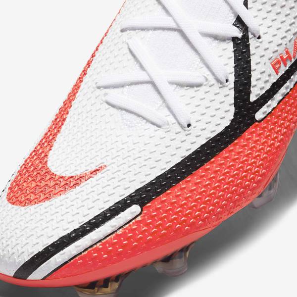 Nike Phantom GT2 Dynamic Fit Elite FG Firm-Ground Voetbalschoenen Heren Wit Lichtrood | NK843BRU