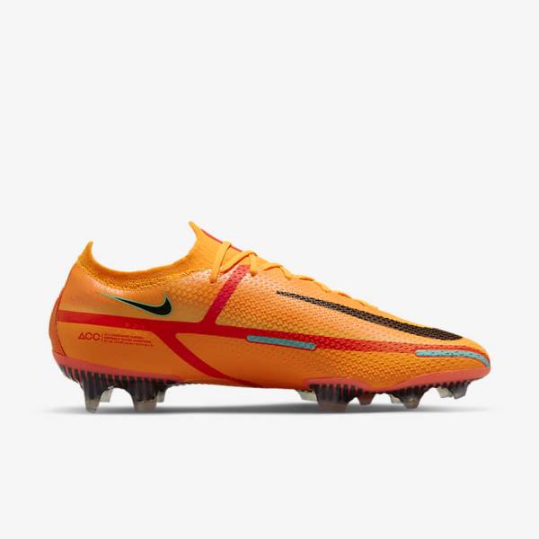 Nike Phantom GT2 Elite FG Firm-Ground Voetbalschoenen Heren Oranje Lichtrood Zwart | NK079QEB