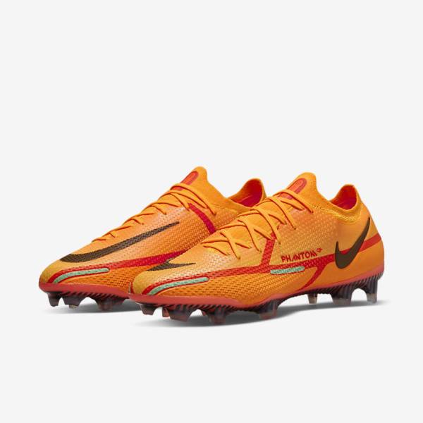 Nike Phantom GT2 Elite FG Firm-Ground Voetbalschoenen Heren Oranje Lichtrood Zwart | NK079QEB