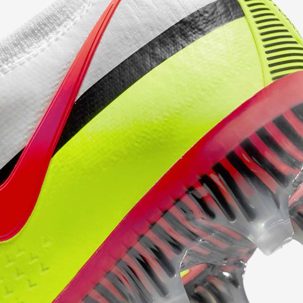 Nike Phantom GT2 Elite FG Firm-Ground Voetbalschoenen Dames Wit Zwart Lichtrood | NK238RGJ