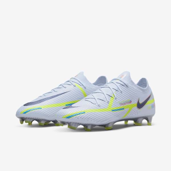 Nike Phantom GT2 Elite FG Firm-Ground Voetbalschoenen Heren Grijs Lichtblauw | NK287CTI