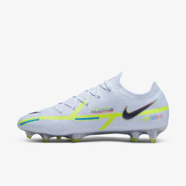 Nike Phantom GT2 Elite FG Firm-Ground Voetbalschoenen Heren Grijs Lichtblauw | NK287CTI