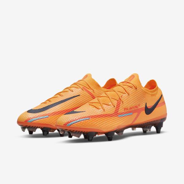 Nike Phantom GT2 Elite SG-Pro AC Soft-Ground Voetbalschoenen Dames Oranje Lichtrood Zwart | NK480RTN