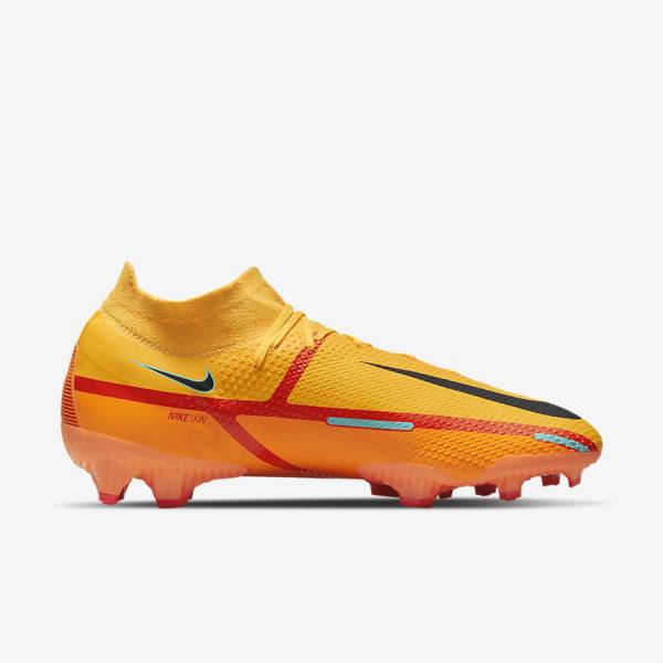 Nike Phantom GT2 Pro Dynamic Fit FG Firm-Ground Voetbalschoenen Dames Oranje Lichtrood Zwart | NK467MOL