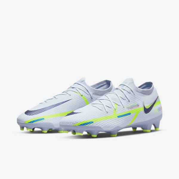 Nike Phantom GT2 Pro FG Firm-Ground Voetbalschoenen Heren Grijs Lichtblauw | NK451RBL