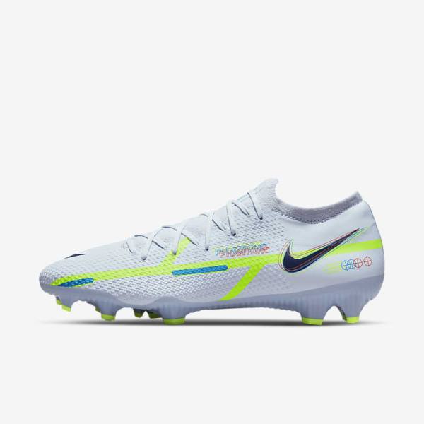 Nike Phantom GT2 Pro FG Firm-Ground Voetbalschoenen Heren Grijs Lichtblauw | NK451RBL