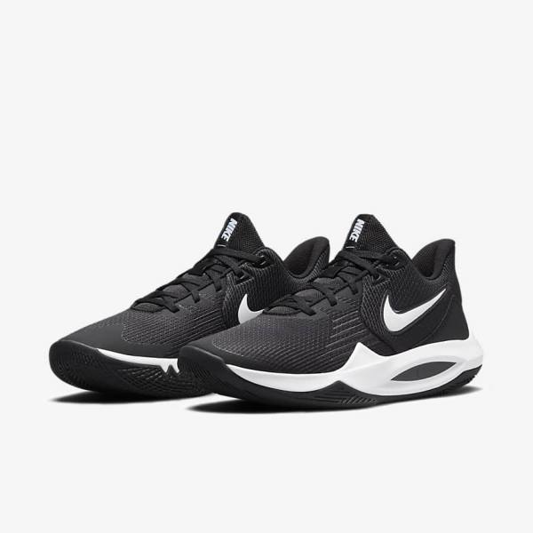 Nike Precision 5 Basketbalschoenen Heren Zwart Donkergrijs Wit | NK026BIH