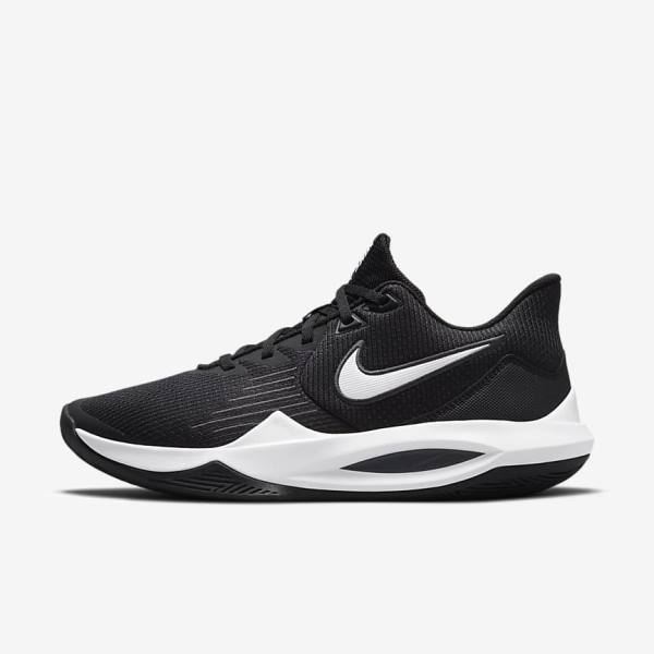 Nike Precision 5 Basketbalschoenen Heren Zwart Donkergrijs Wit | NK026BIH