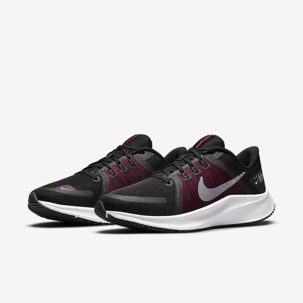 Nike Quest 4 Weg Hardloopschoenen Dames Zwart Donkergrijs Wit | NK823BEP