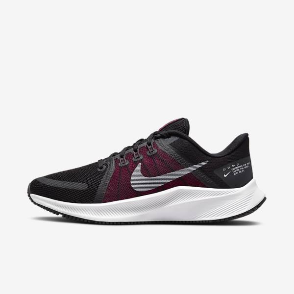 Nike Quest 4 Weg Hardloopschoenen Dames Zwart Donkergrijs Wit | NK823BEP