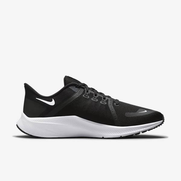 Nike Quest 4 Weg Hardloopschoenen Heren Zwart Donkergrijs Wit | NK381BVE