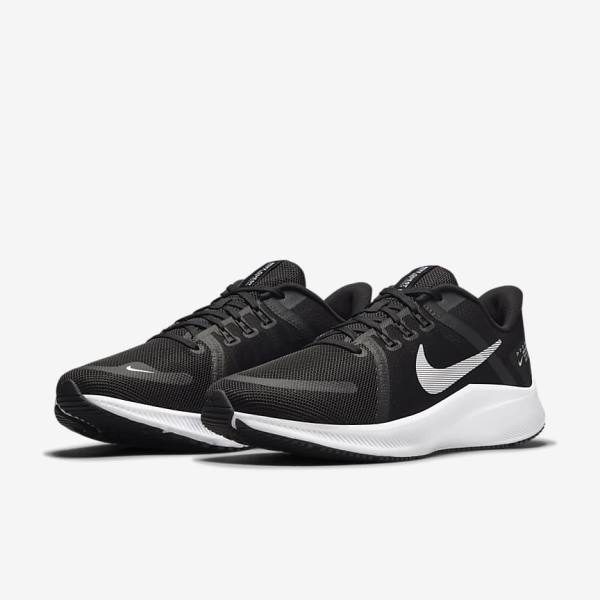 Nike Quest 4 Weg Hardloopschoenen Heren Zwart Donkergrijs Wit | NK381BVE