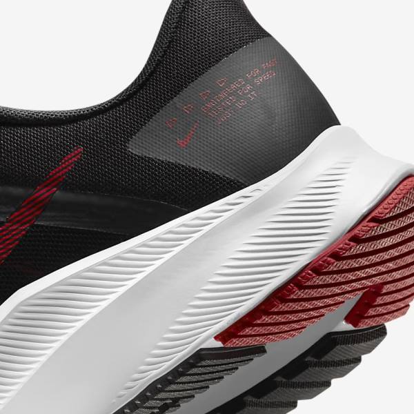 Nike Quest 4 Weg Hardloopschoenen Heren Zwart Wit Donkergrijs Rood | NK751SER