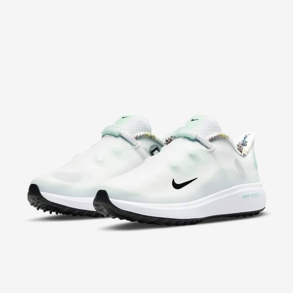 Nike React Ace Tour Golfschoenen Dames Wit Platina Mintgroen Zwart | NK327ZJW