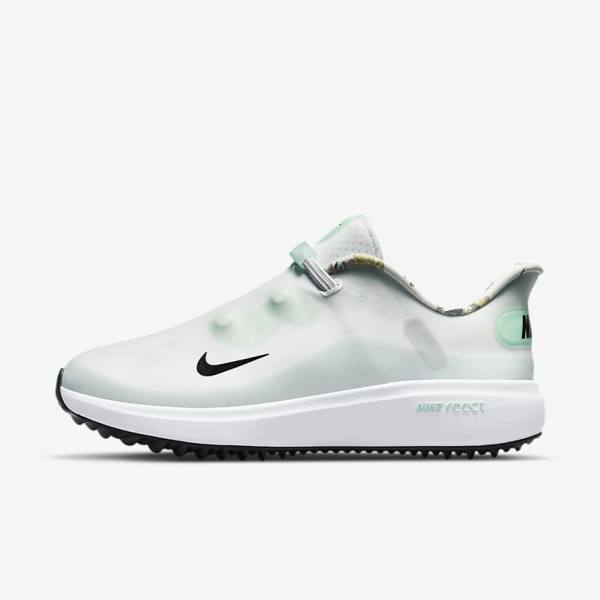 Nike React Ace Tour Golfschoenen Dames Wit Platina Mintgroen Zwart | NK327ZJW