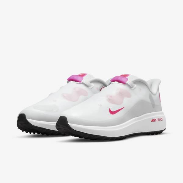 Nike React Ace Tour Golfschoenen Dames Wit Zwart Roze | NK602NHU