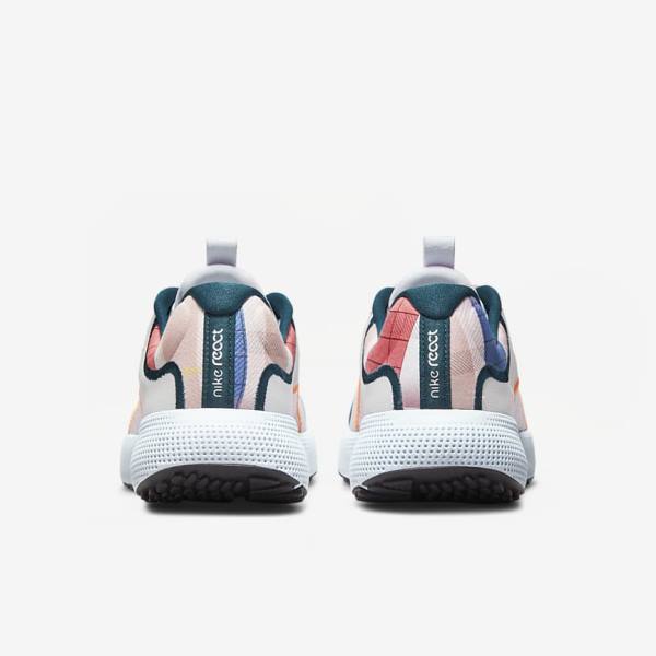 Nike React Escape Run Weg Hardloopschoenen Dames Wit Blauw Zwart Roze | NK037NJC