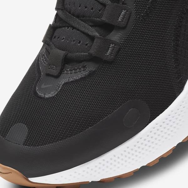 Nike React Escape Run Weg Hardloopschoenen Dames Zwart Donkergrijs Wit Zwart | NK540HAW