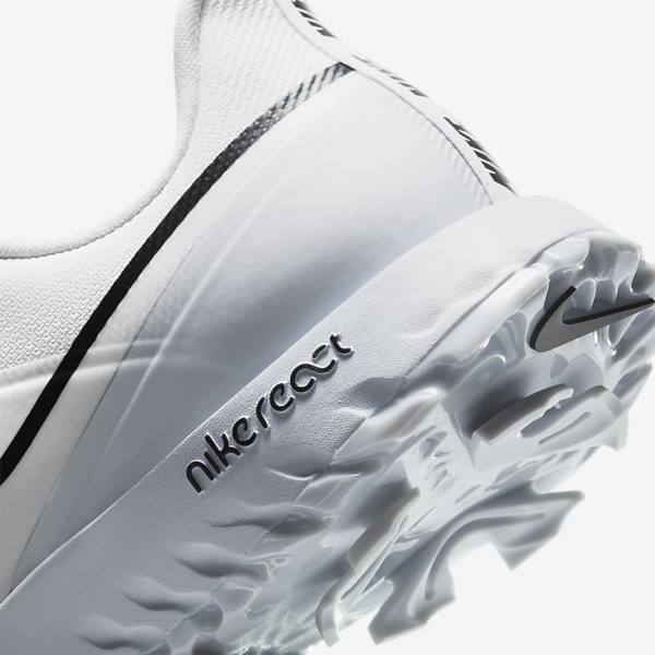 Nike React Infinity Pro Golfschoenen Heren Wit Metal Platina Zwart | NK018OPT