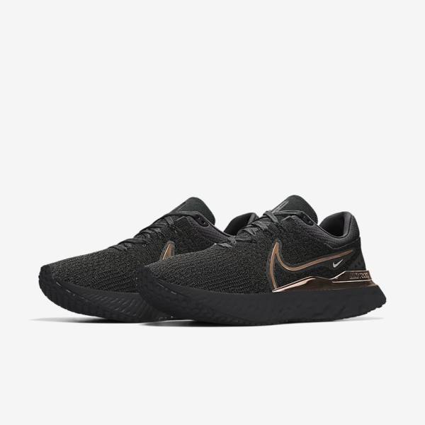 Nike React Infinity Run 3 By You Custom Weg Hardloopschoenen Heren Zwart | NK190DER