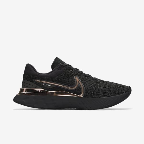 Nike React Infinity Run 3 By You Custom Weg Hardloopschoenen Heren Zwart | NK190DER