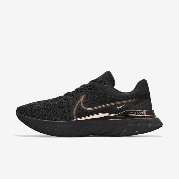 Nike React Infinity Run 3 By You Custom Weg Hardloopschoenen Heren Zwart | NK190DER