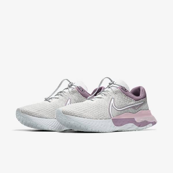 Nike React Infinity Run 3 By You Custom Weg Hardloopschoenen Dames Grijs Platina Grijs | NK453OBM