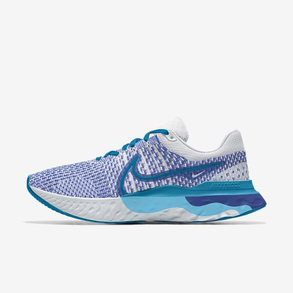 Nike React Infinity Run 3 By You Custom Weg Hardloopschoenen Heren Wit Blauw Wit | NK571GAY